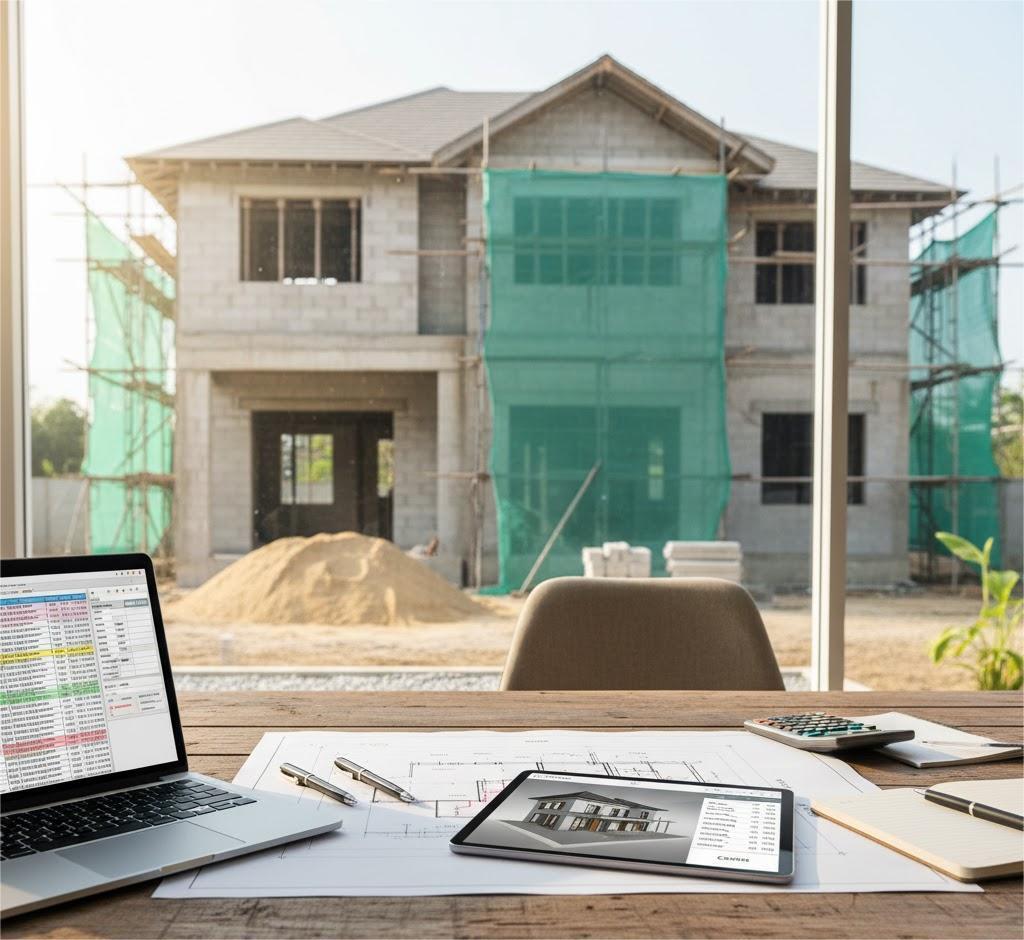 Theo dõi bảng dự toán và tiến độ thi công nhà ở thực tế