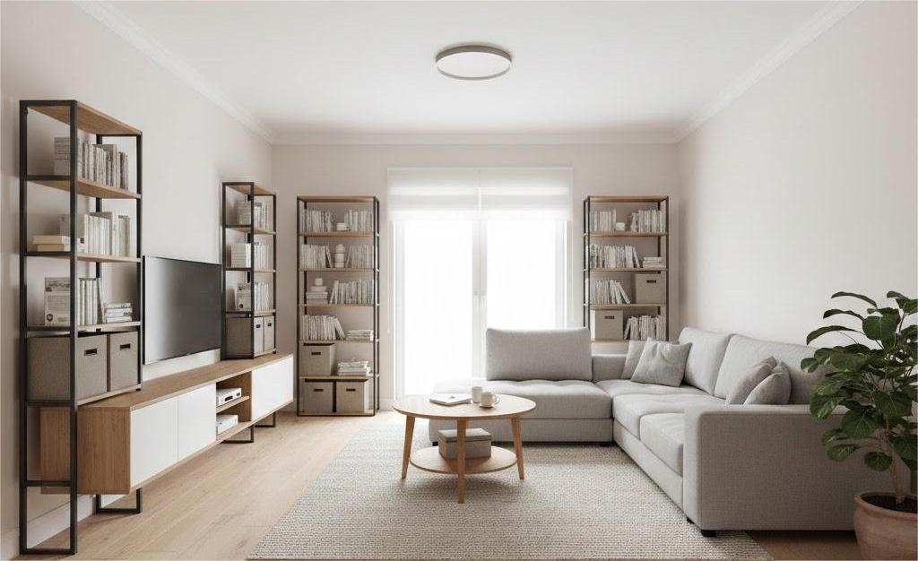 Cách sắp xếp nội thất gọn gàng cho phòng khách sáng thoáng