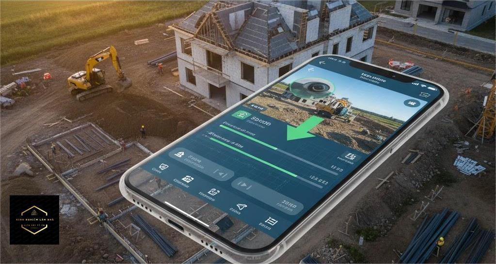 Giám sát nhà từ xa bằng ứng dụng điện thoại tại công trình xây dựng