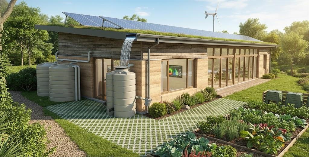 Không Gian Bền Vững: Giải Pháp Sống Xanh Cho Tổ Ấm Hệ thống thu nước mưa hỗ trợ xây dựng không gian bền vững