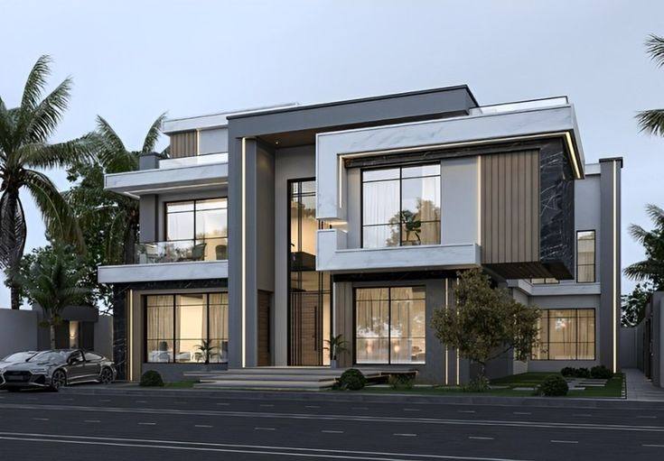 Biệt thự hiện đại hoàn thiện mặt tiền