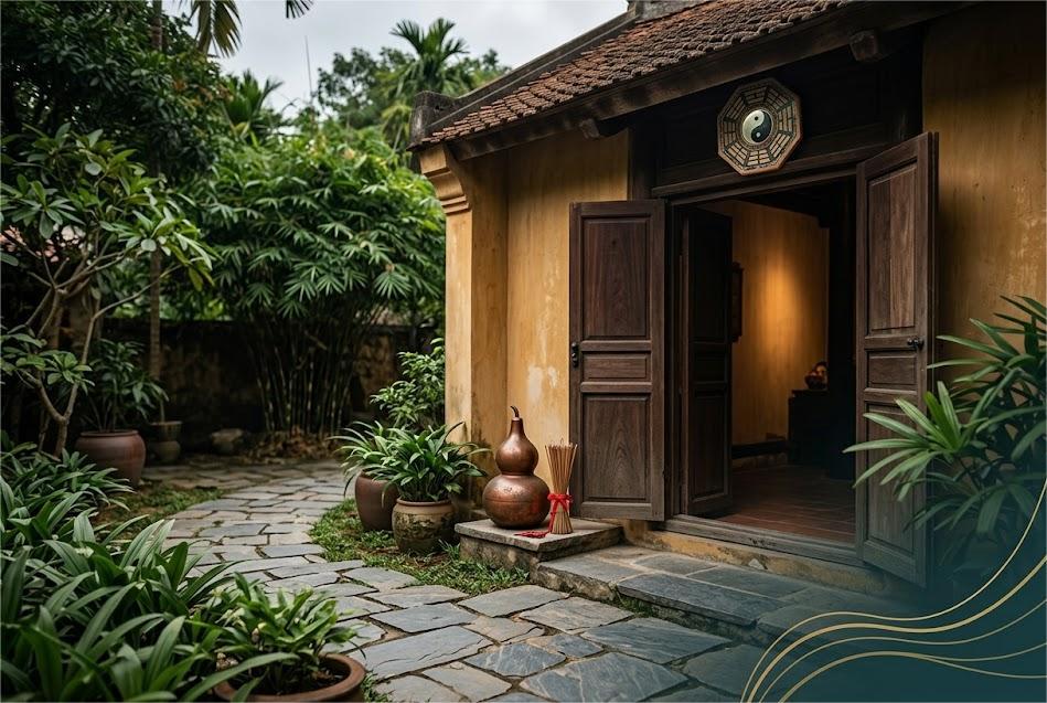 Hình vẽ minh họa lỗi hướng nhà không hợp tuổi.