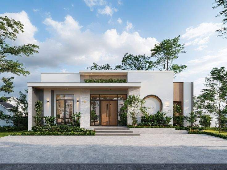 Mẫu Nhà Cấp 4 Đẹp Có Sân Vườn: Tổ Ấm Lý Tưởng Gần Gũi Thiên Nhiên Nhà cấp 4 mái bằng có sân vườn hiện đại