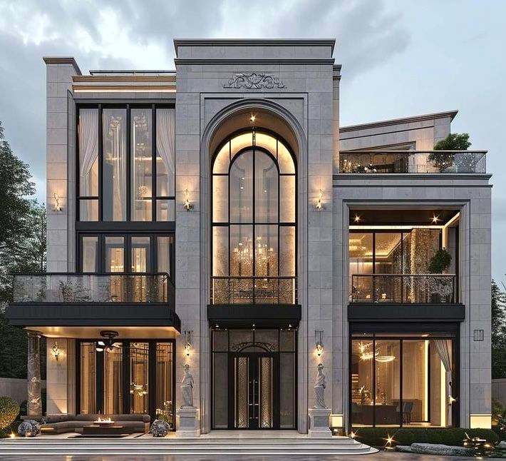 Mẫu Villa Sang Trọng: Chi Phí Xây Dựng Và Kinh Nghiệm Thiết Kế Mẫu villa sang trọng 2 tầng hiện đại với mặt tiền gỗ và kính