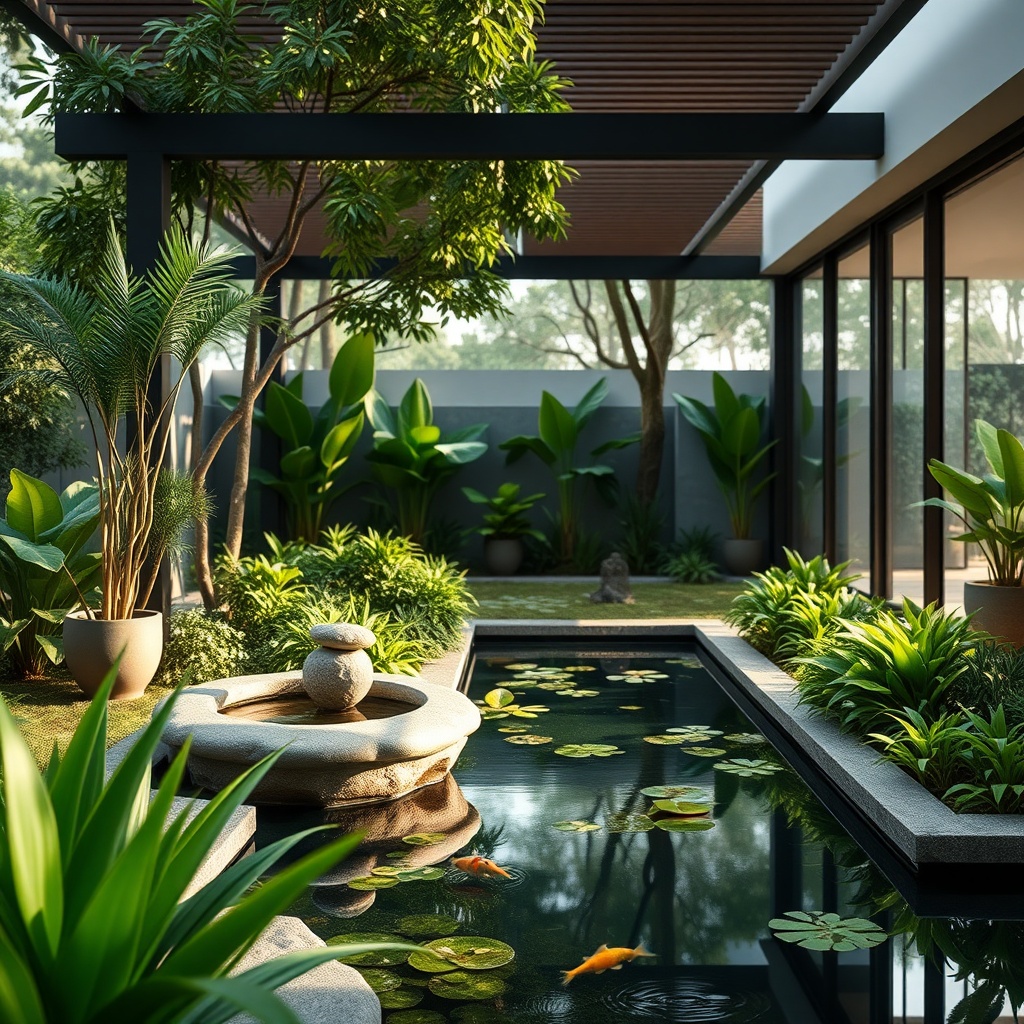 Thiết Kế Sân Vườn Với Các Yếu Tố Đặc Biệt: Hồ Cá Koi, Phong Thủy