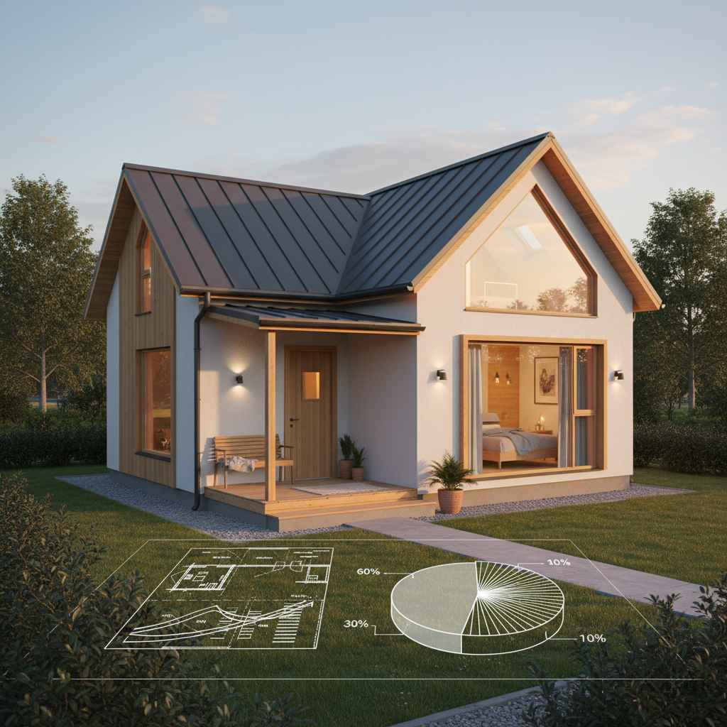 Mẫu nhà nhỏ hiện đại với thiết kế tiết kiệm ngân sách