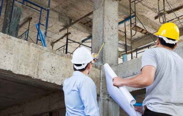Nghiệm Thu Công Trình Đúng Chuẩn Và Những Lưu Ý Sau Thi Công Kỹ sư đo đạc và kiểm tra chất lượng bê tông trong quá trình nghiệm thu công trình