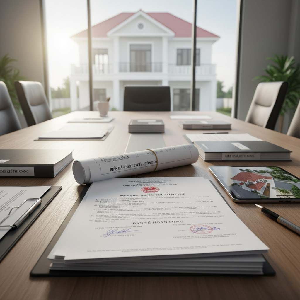 Biên bản nghiệm thu công trình xây dựng và hồ sơ hoàn công