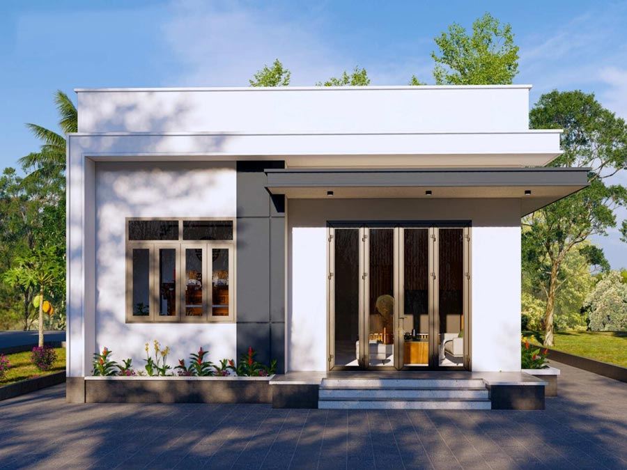 Nhà Nhỏ Đẹp Dưới 70m² – Bí Quyết Thiết Kế Tối Ưu Không Gian Nhà nhỏ mái bằng hiện đại – thiết kế tiết kiệm chi phí nhưng vẫn đẹp và tinh tế