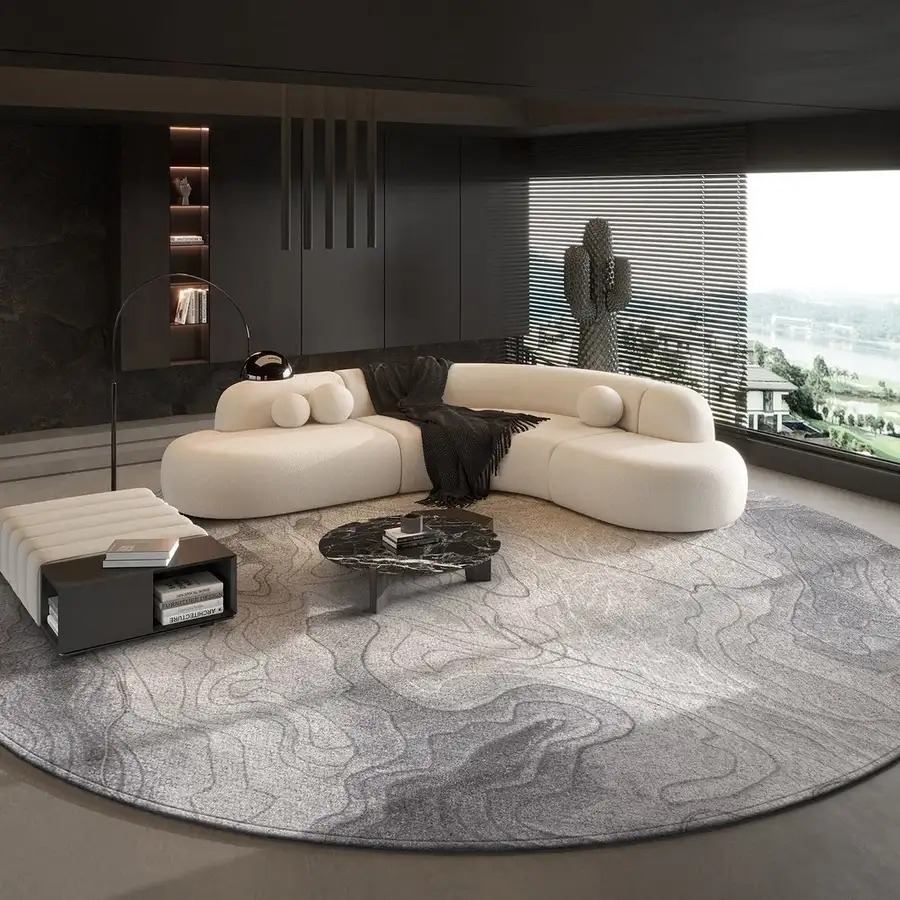 Nhà Tối Giản Và Kinh Nghiệm Xây Dựng Thực Tế Nội thất nhà tối giản hiện đại với sofa cong trắng