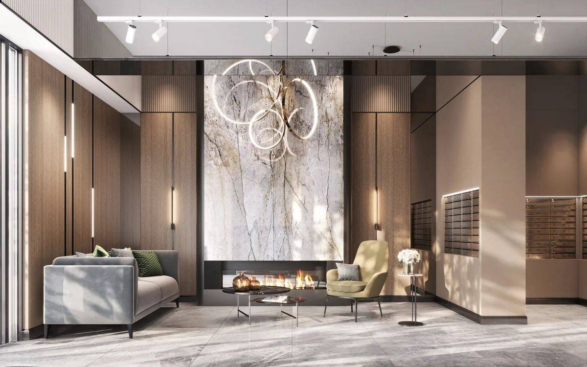 Nội thất biệt thự đá cẩm thạch phòng khách hiện đại