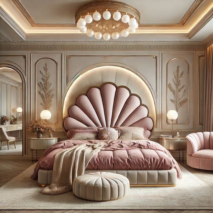 Nội thất phòng ngủ biệt thự màu pastel lãng mạn