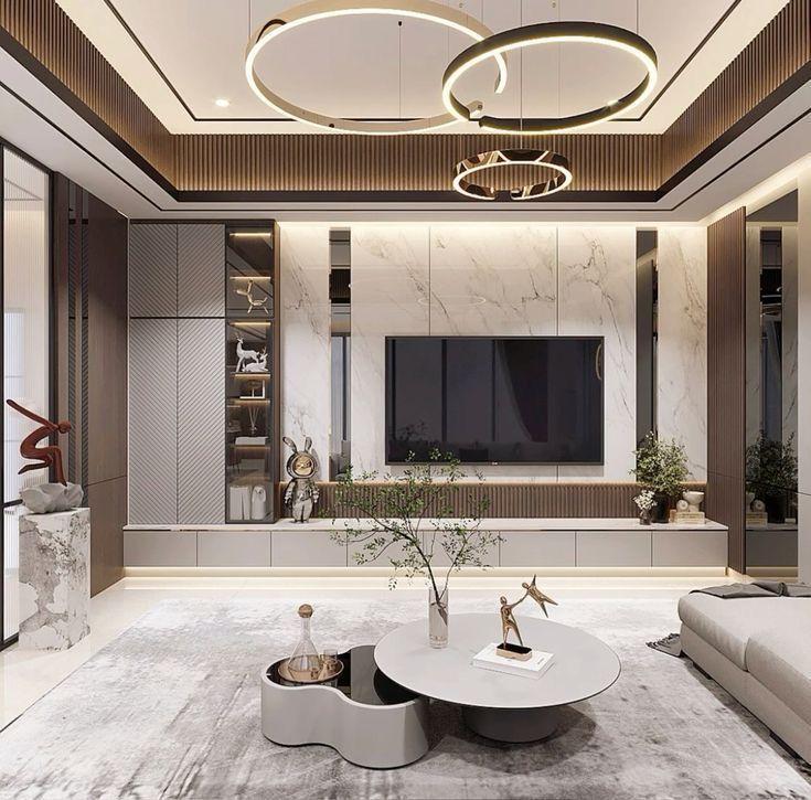 Nội thất biệt thự nâu đất kết hợp đá và gỗ sang trọng