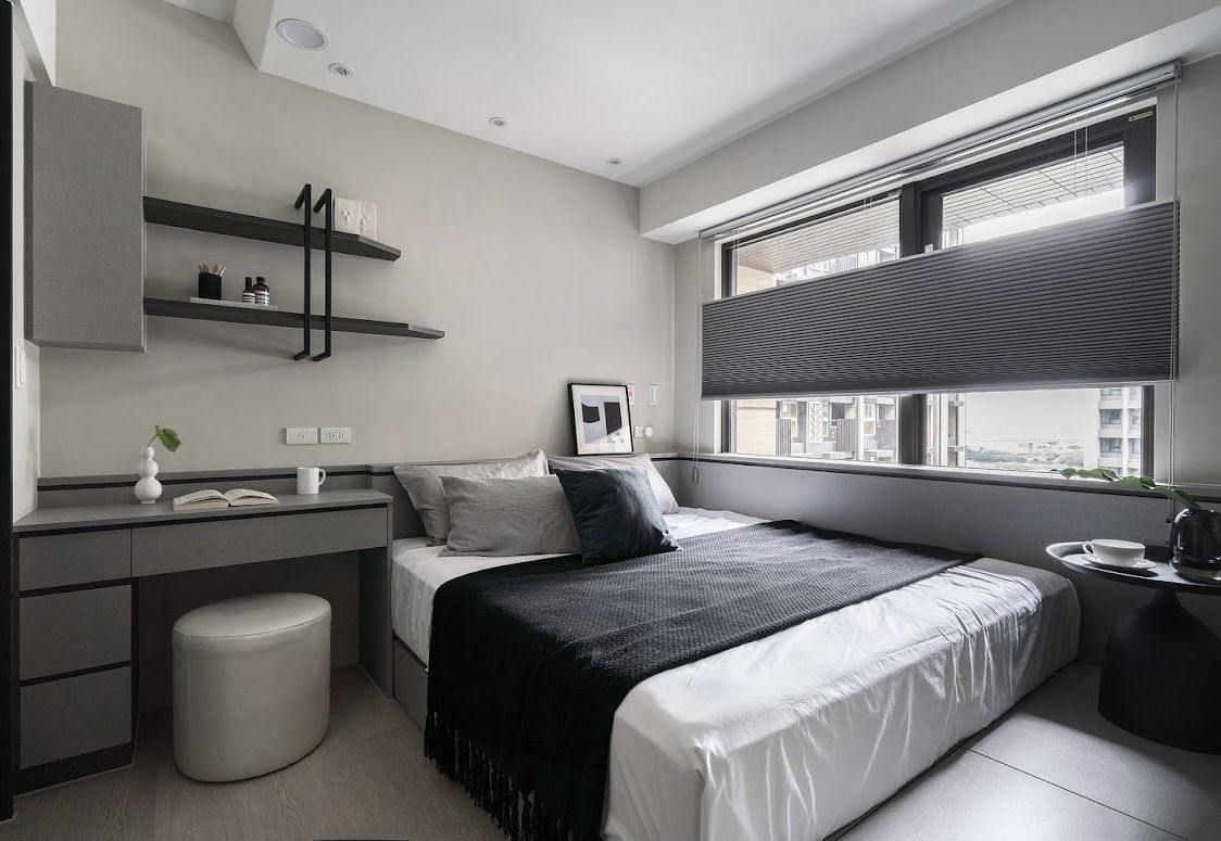 Phòng ngủ biệt thự xám khói tối giản, hiện đại và tinh tế