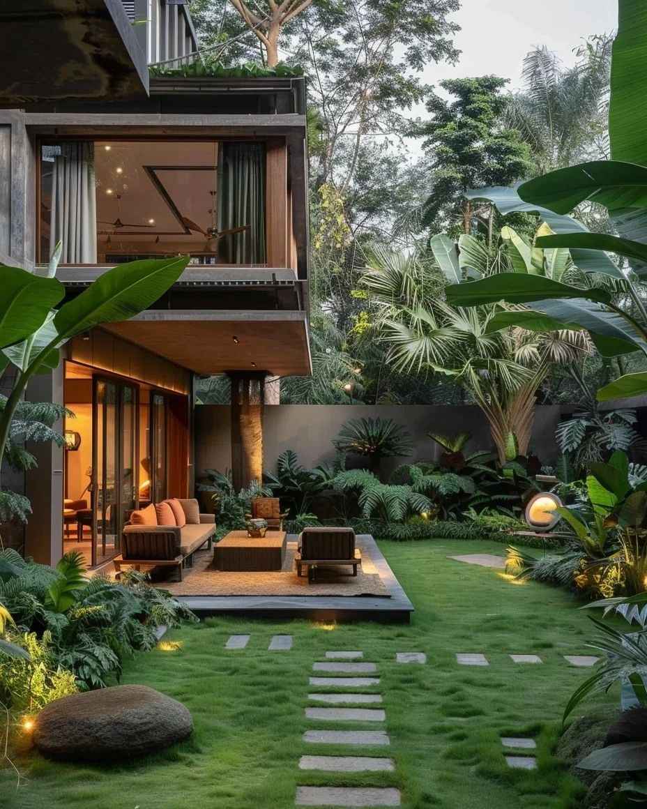 Chọn Đồ Nội Thất Thông Minh Giúp Tiết Kiệm Diện Tích Hiệu Quả Thiết kế nội thất sân vườn với bàn ghế gỗ ngoài trời