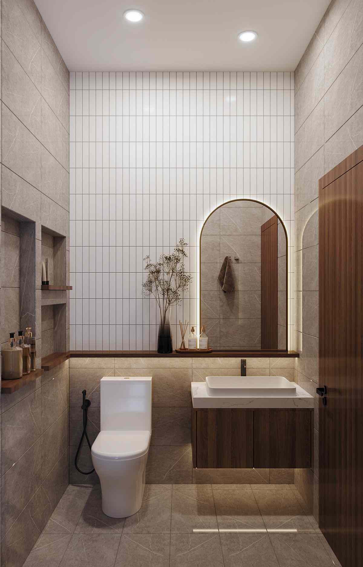 8 Phong Cách Sống Tối Giản Giữ Ngôi Nhà Luôn Ngăn Nắp Phòng tắm hiện đại tinh tế theo phong cách sống tối giản