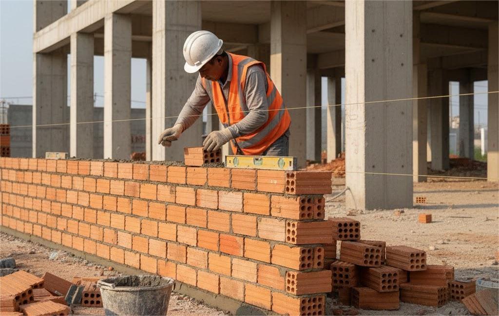 quy trình xây tường và dựng khung tránh nứt tường về sau