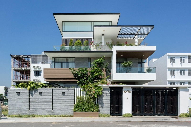 Thi Công Phần Thô Villa: 5 Quy Trình Xây Thô Villa Chuẩn Chất Lượng Villa hiện đại sau khi hoàn thành phần thô và bước vào giai đoạn hoàn thiện