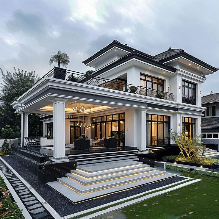 Hướng Dẫn 5 Bước Thiết Kế Villa Cao Cấp Và Kinh Nghiệm Thiết Kế Villa Thiết kế villa cao cấp 2 tầng mái Nhật hiện đại