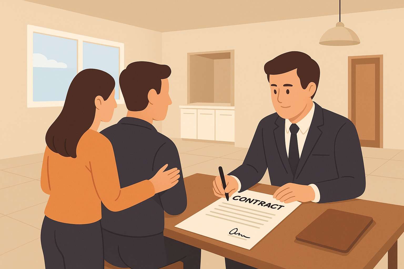 Ký hợp đồng bàn giao nhà giữa gia chủ và chủ đầu tư