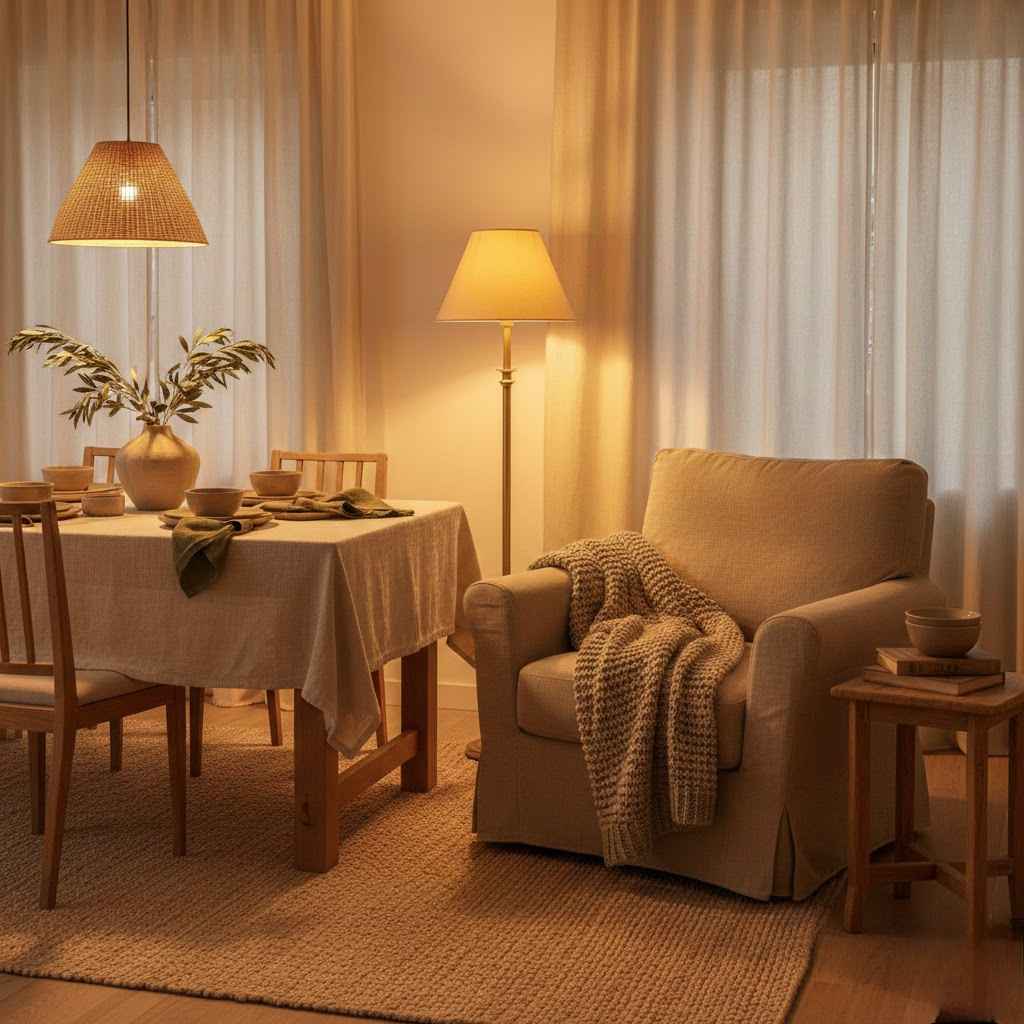 Góc ăn uống nhẹ nhàng cho trang trí nhà cuối năm thêm ấm cúng