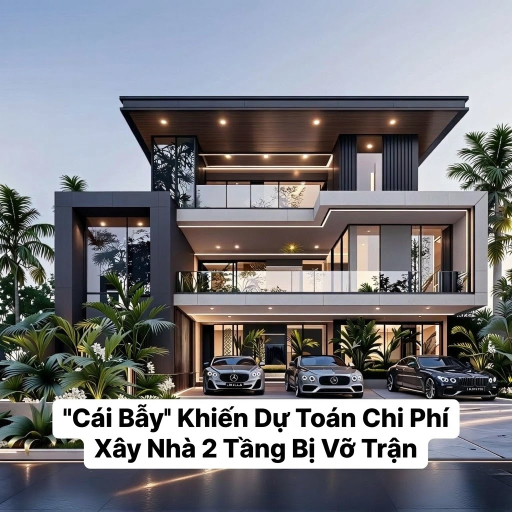 Dự Toán Chi Phí Xây Nhà 2 Tầng 100m2 Chi Tiết Từ A-Z Năm 2026 Những cái bẫy khi dự toán chi phí xây nhà 2 tầng