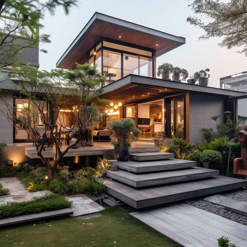 Villa Sân Vườn: Bí Quyết Thiết Kế Không Gian Sống Xanh Chuẩn Nghỉ Dưỡng Villa sân vườn hiện đại với không gian mở và ánh sáng tự nhiên