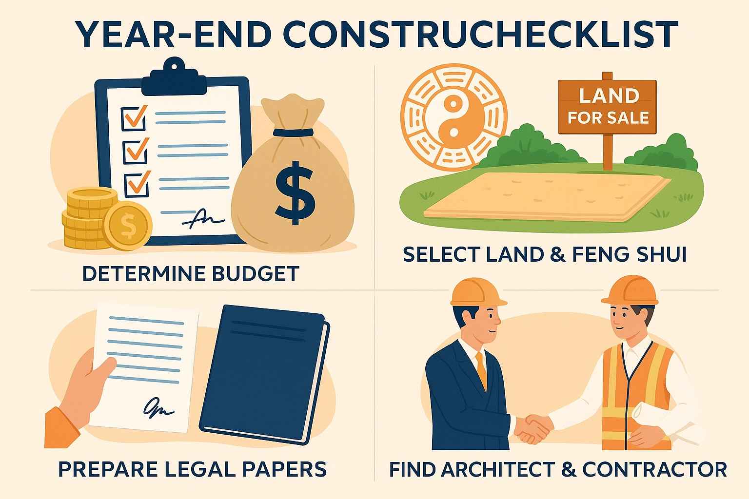 Checklist xây nhà cần chuẩn bị gì chi tiết cuối năm