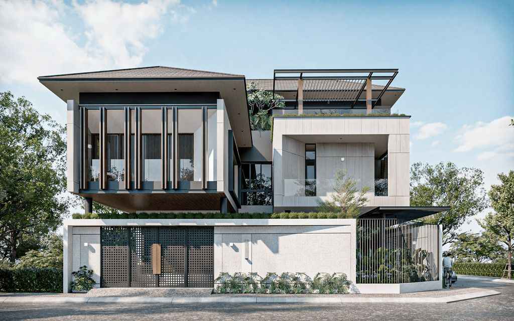 Biệt thự hiện đại theo xu hướng nhà ở 2026 với thiết kế mở và xanh