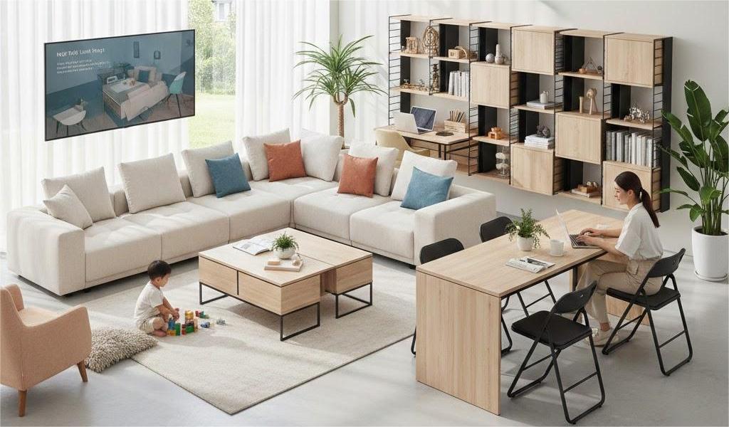 Xu hướng nội thất 2026 kết hợp không gian làm việc tại nhà