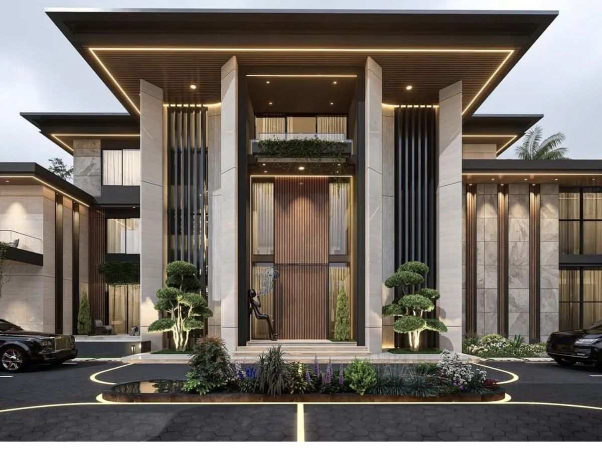 Xu hướng thiết kế villa hiện đại với mặt tiền sang trọng